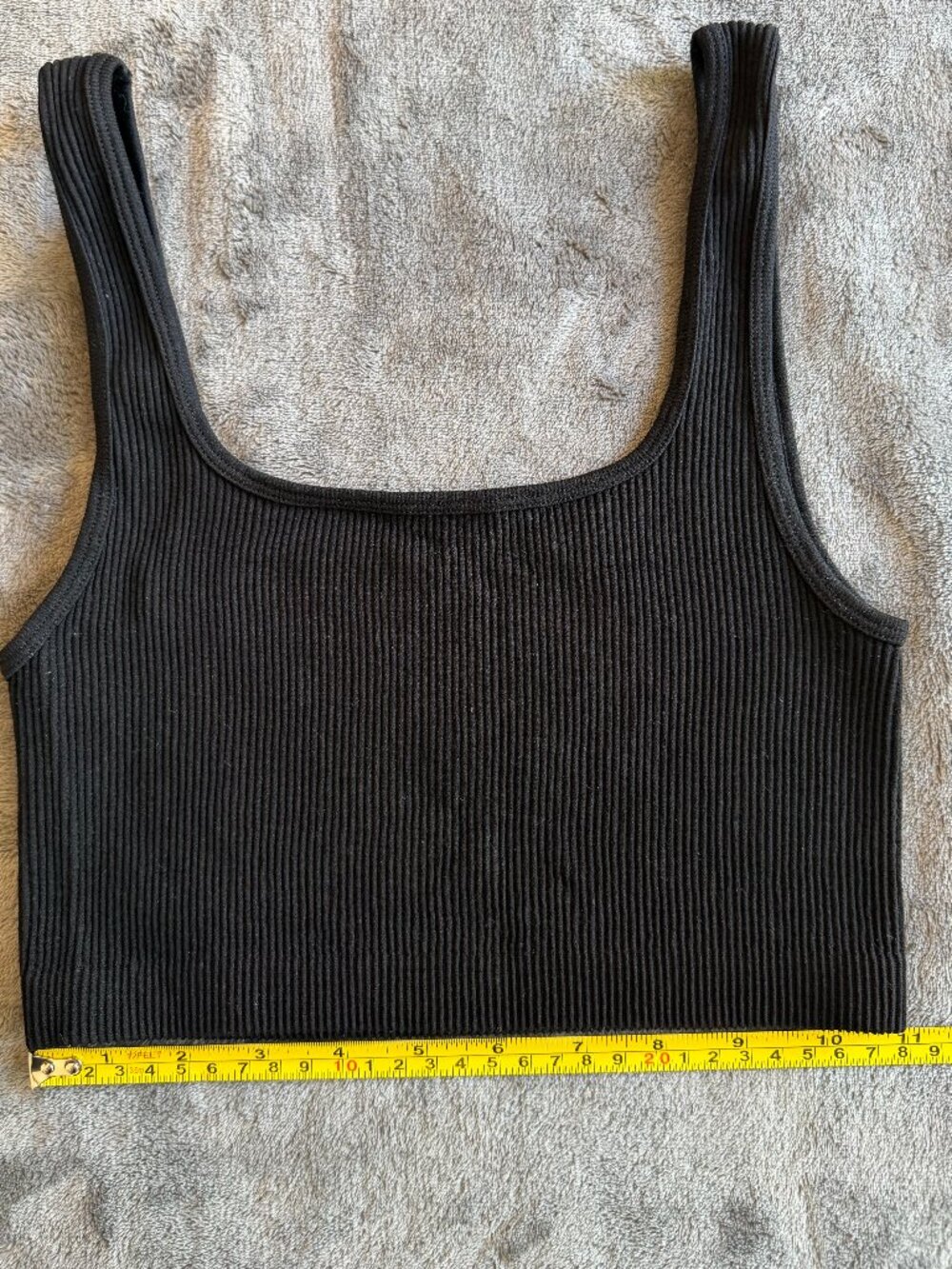 Cotton On Abbie Seamless Micro Crop Tank, Black, XS/S - Picture 4 of 5